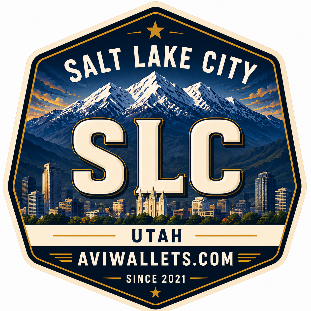 SLC Airport Code Sticker representing Seattle-Tacoma International Airport by AviWallet
