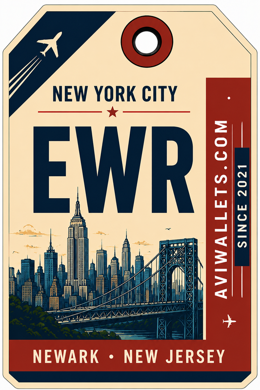 EWR Airport Code Sticker representing Newark International Airport by AviWallet