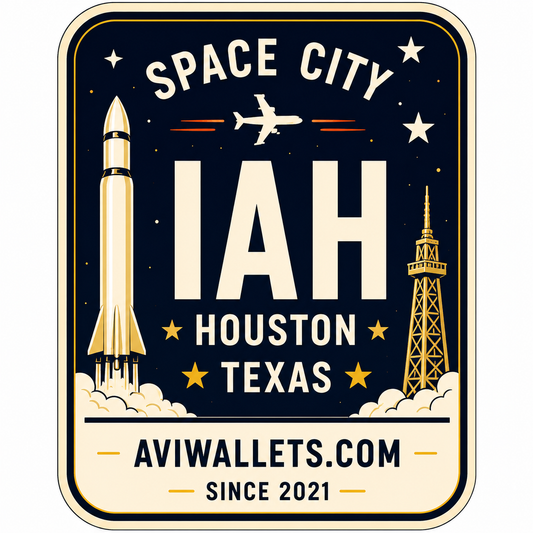 IAH airport code vinyl sticker Houston Texas by AviWallet