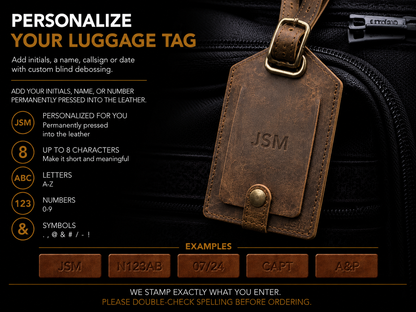 Leather AirTag Luggage Tag