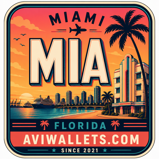 MIA Airport Code Sticker representing Miami International Airport by AviWallet
