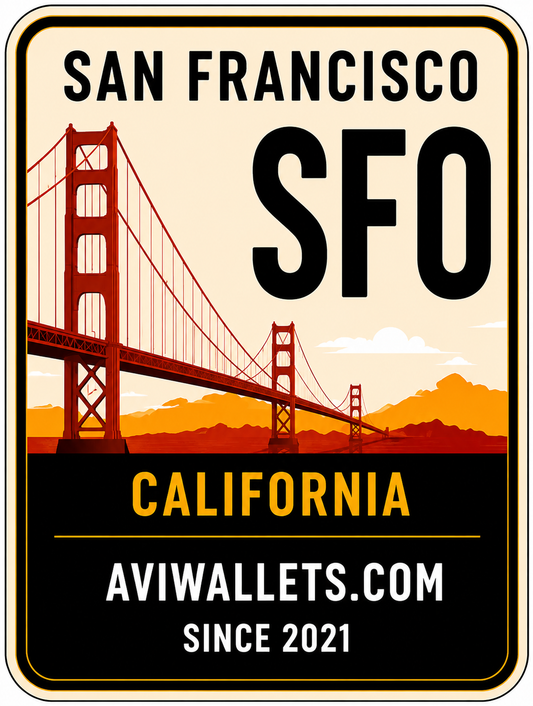 SFO airport code vinyl sticker San Francisco, California by AviWallet