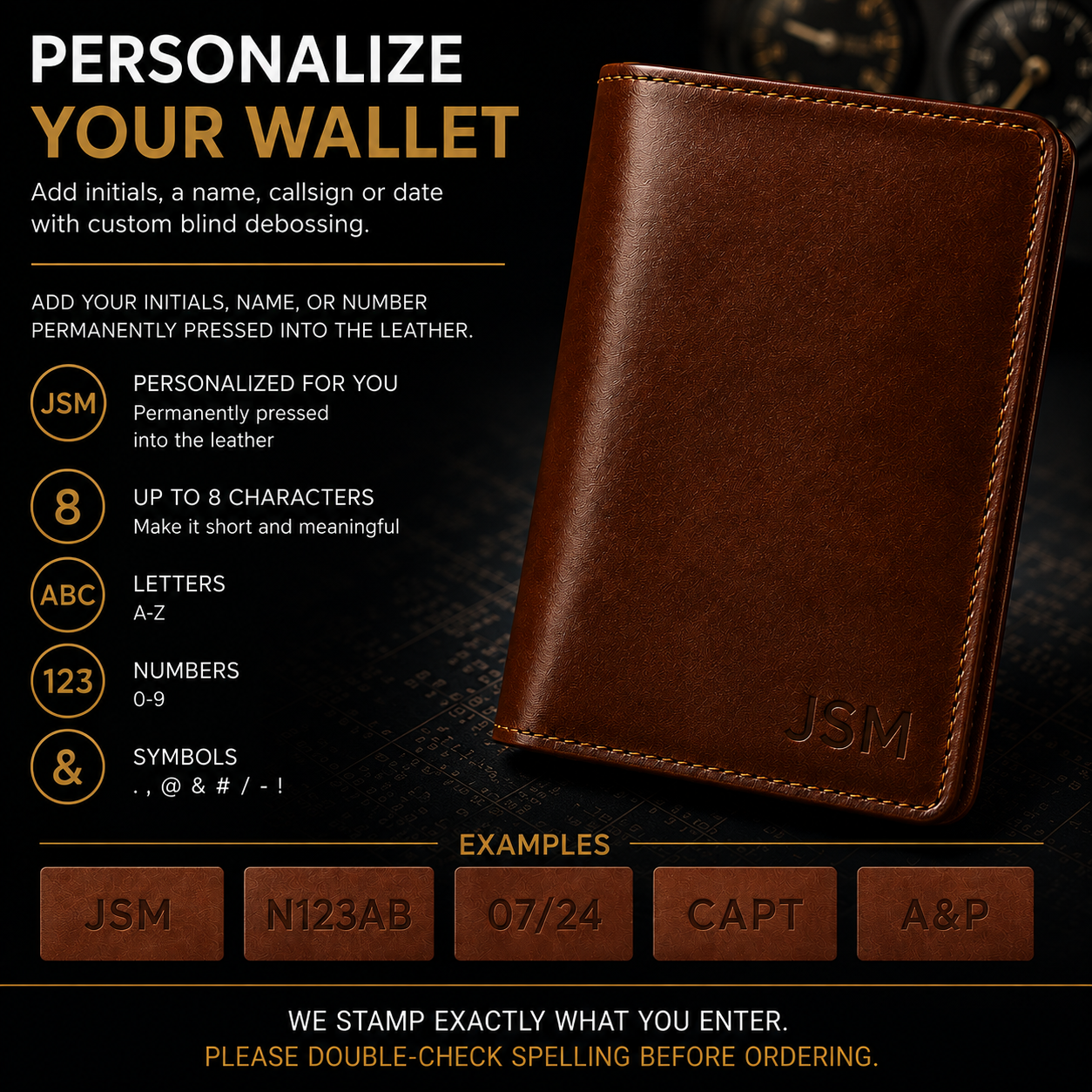 Lindbergh Pilot Passport Wallet